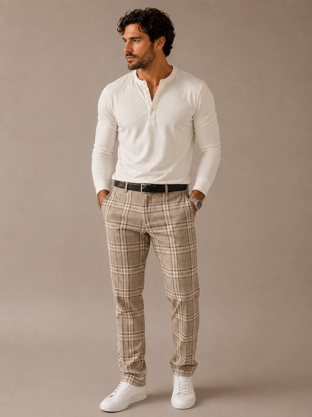Elite Beige Pantalon